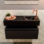 Mondiaz ANDOR Toiletmeubel 80x30x30cm met 1 kraangaten 1 lades urban mat Wastafel Lex rechts Solid Surface Zwart FK75343493 - Thumbnail 4