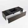 Mondiaz BUKLA badmeubelset 120x45x34cm 0 kraangaten wasbak midden solid surface Urban greeploos 1 lade met softclose Melamine Dark brown BUKLA10199 - Thumbnail 5