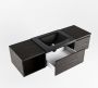 Mondiaz BUKLA badmeubelset 140x45x34cm 1 kraangat wasbak rechts solid surface Urban greeploos 2 lades met softclose Melamine Dark brown BUKLA20138 - Thumbnail 6