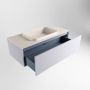 Mondiaz ERIN 100cm badmeubelset onderkast kleur Cale met 1 lade Wastafel RIDGE midden zonder kraangaten kleur Linen ERIN12451 - Thumbnail 5