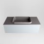 Mondiaz ERIN 100cm badmeubelset onderkast kleur Clay met 1 lade Wastafel RIDGE midden 1 kraangat kleur Dark grey ERIN11636 - Thumbnail 4