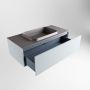 Mondiaz ERIN 100cm badmeubelset onderkast kleur Clay met 1 lade Wastafel RIDGE midden 1 kraangat kleur Dark grey ERIN11636 - Thumbnail 5