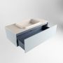 Mondiaz ERIN 100cm badmeubelset onderkast kleur Clay met 1 lade Wastafel RIDGE midden zonder kraangaten kleur Linen ERIN12383 - Thumbnail 5