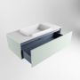 Mondiaz ERIN 100cm badmeubelset onderkast kleur Greey met 1 lade Wastafel RIDGE midden zonder kraangaten kleur Talc ERIN10105 - Thumbnail 5