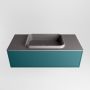 Mondiaz ERIN 100cm badmeubelset onderkast kleur Smag met 1 lade Wastafel RIDGE midden 1 kraangat kleur Dark grey ERIN11942 - Thumbnail 4