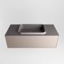 Mondiaz ERIN 100cm badmeubelset onderkast kleur Smoke met 1 lade Wastafel RIDGE midden 1 kraangat kleur Dark grey ERIN11670 - Thumbnail 5