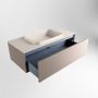 Mondiaz ERIN 100cm badmeubelset onderkast kleur Smoke met 1 lade Wastafel RIDGE midden 1 kraangat kleur Linen ERIN12418 - Thumbnail 6