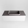 Mondiaz ERIN 100cm badmeubelset onderkast kleur Talc met 1 lade Wastafel RIDGE midden zonder kraangaten kleur Dark grey ERIN11499 - Thumbnail 4