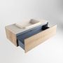 Mondiaz ERIN 100cm badmeubelset onderkast kleur Washed oak met 1 lade Wastafel RIDGE midden 1 kraangat kleur Linen ERIN12928 - Thumbnail 5