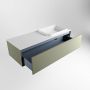Mondiaz ERIN 120cm badmeubelset onderkast kleur Army met 1 lade Wastafel RIDGE rechts 1 kraangat kleur Talc ERIN10282 - Thumbnail 5