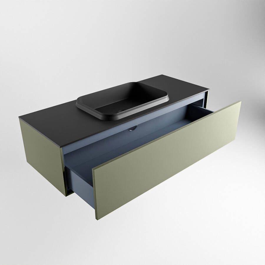 Mondiaz Erin badmeubel 120cm Army Ridge wastafel Urban Midden zonder kraangat