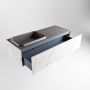 Mondiaz ERIN 120cm badmeubelset onderkast kleur carrara met 1 lade Wastafel RIDGE links 1 kraangat kleur Dark grey ERIN12219 - Thumbnail 5
