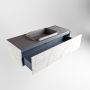 Mondiaz ERIN 120cm badmeubelset onderkast kleur carrara met 1 lade Wastafel RIDGE midden zonder kraangaten kleur Dark grey ERIN12215 - Thumbnail 5