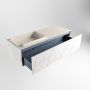 Mondiaz ERIN 120cm badmeubelset onderkast kleur carrara met 1 lade Wastafel RIDGE links 1 kraangat kleur Linen ERIN12967 - Thumbnail 5