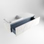 Mondiaz ERIN 120cm badmeubelset onderkast kleur carrara met 1 lade Wastafel RIDGE links zonder kraangaten kleur Talc ERIN10720 - Thumbnail 5