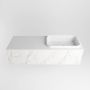 Mondiaz ERIN 120cm badmeubelset onderkast kleur carrara met 1 lade Wastafel RIDGE rechts zonder kraangaten kleur Talc ERIN10721 - Thumbnail 4