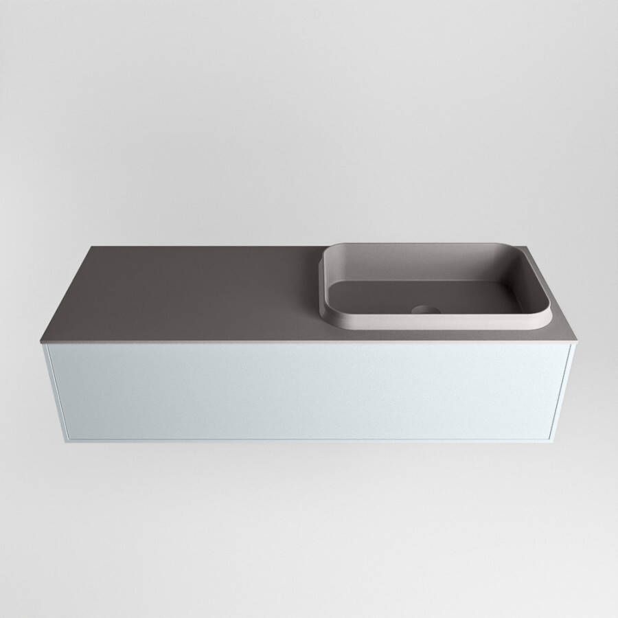 Mondiaz Erin badmeubel 120cm Clay Ridge wastafel Dark Grey Rechts met 1 kraangat