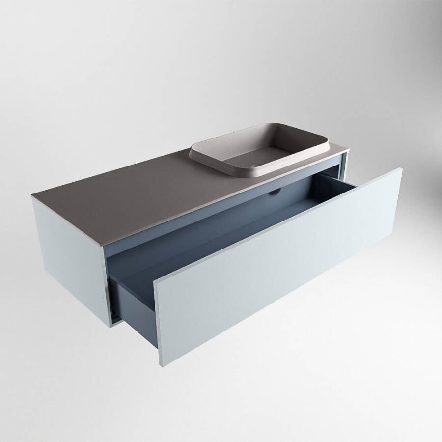 Mondiaz Erin badmeubel 120cm Clay Ridge wastafel Dark Grey Rechts met 1 kraangat