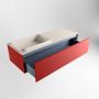 Mondiaz ERIN 120cm badmeubelset onderkast kleur Fire met 1 lade Wastafel RIDGE links zonder kraangaten kleur Linen ERIN12590 - Thumbnail 5