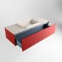 Mondiaz ERIN 120cm badmeubelset onderkast kleur Fire met 1 lade Wastafel RIDGE midden 1 kraangat kleur Linen ERIN12592 - Thumbnail 5