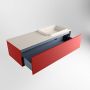 Mondiaz ERIN 120cm badmeubelset onderkast kleur Fire met 1 lade Wastafel RIDGE rechts 1 kraangat kleur Linen ERIN12594 - Thumbnail 5