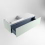 Mondiaz ERIN 120cm badmeubelset onderkast kleur Greey met 1 lade Wastafel RIDGE links 1 kraangat kleur Talc ERIN10111 - Thumbnail 5