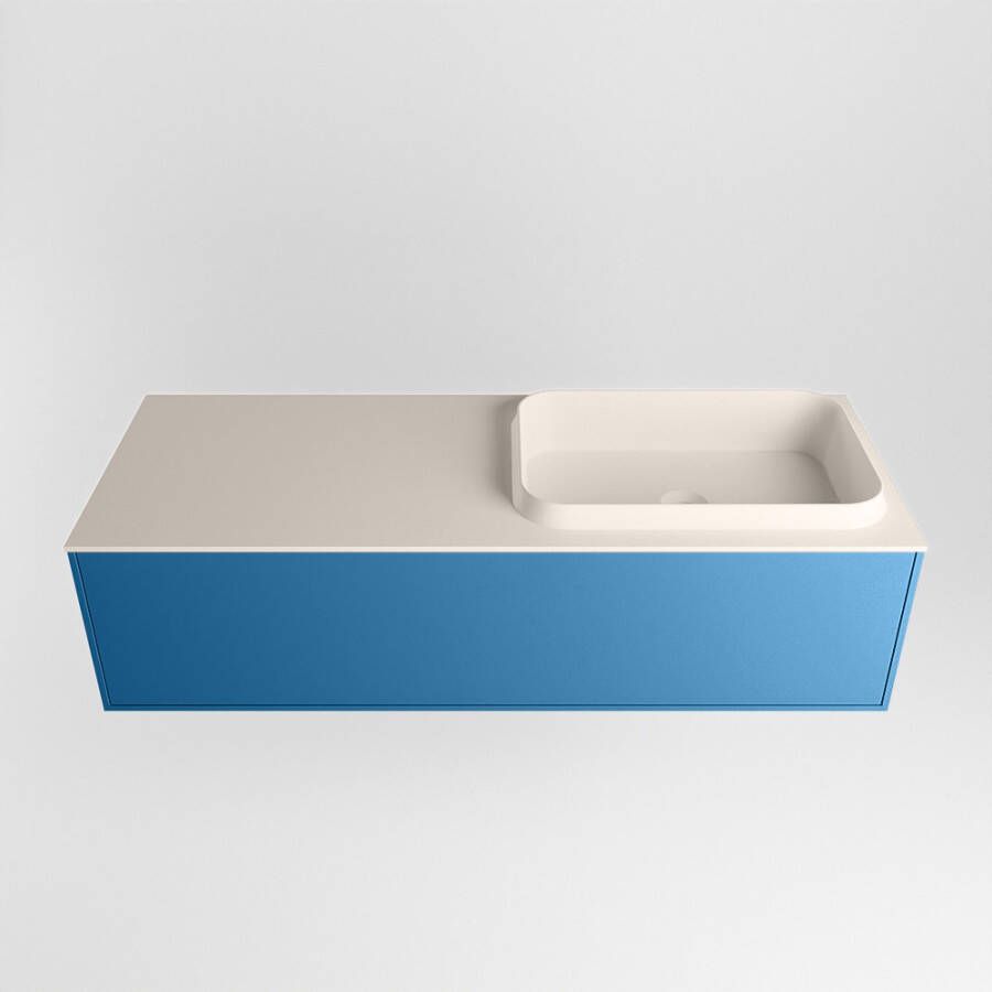 Mondiaz Erin badmeubel 120cm Jeans Ridge wastafel Linen Rechts zonder kraangat