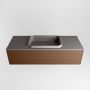 Mondiaz ERIN 120cm badmeubelset onderkast kleur Rust met 1 lade Wastafel RIDGE midden 1 kraangat kleur Dark grey ERIN11810 - Thumbnail 4