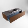 Mondiaz ERIN 120cm badmeubelset onderkast kleur Rust met 1 lade Wastafel RIDGE midden 1 kraangat kleur Dark grey ERIN11810 - Thumbnail 5