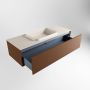 Mondiaz ERIN 120cm badmeubelset onderkast kleur Rust met 1 lade Wastafel RIDGE midden zonder kraangaten kleur Linen ERIN12555 - Thumbnail 5