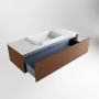 Mondiaz ERIN 120cm badmeubelset onderkast kleur Rust met 1 lade Wastafel RIDGE midden zonder kraangaten kleur Talc ERIN10311 - Thumbnail 5