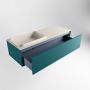 Mondiaz ERIN 120cm badmeubelset onderkast kleur Smag met 1 lade Wastafel RIDGE links zonder kraangaten kleur Linen ERIN12692 - Thumbnail 5