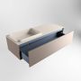 Mondiaz ERIN 120cm badmeubelset onderkast kleur Smoke met 1 lade Wastafel RIDGE links zonder kraangaten kleur Linen ERIN12420 - Thumbnail 4
