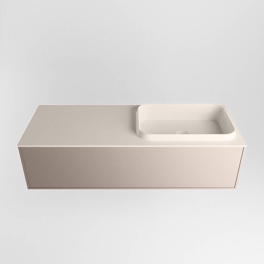 Mondiaz Erin badmeubel 120cm Smoke Ridge wastafel Linen Rechts met 1 kraangat