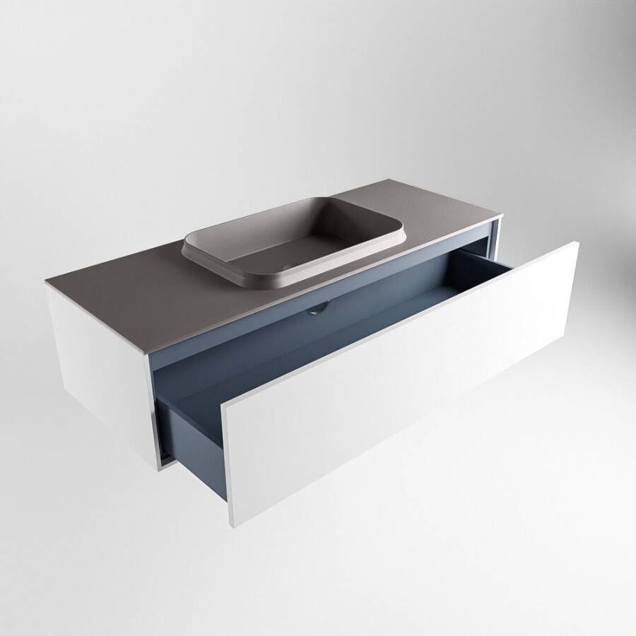 Mondiaz Erin badmeubel 120cm Talc Ridge wastafel Dark Grey Midden zonder kraangat