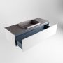 Mondiaz Badkamermeubelset Erin 120 cm met 1 Lade met RIDGE Wastafel Midden Dark grey Zonder Kraangaten Greeploos Mat Talc - Thumbnail 5