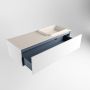Mondiaz ERIN 120cm badmeubelset onderkast kleur Talc met 1 lade Wastafel RIDGE rechts zonder kraangaten kleur Linen ERIN12251 - Thumbnail 5