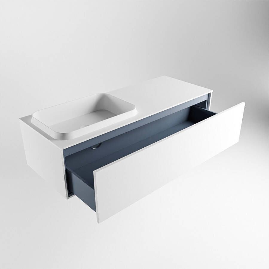 Mondiaz Erin badmeubel 120cm Talc Ridge wastafel Talc Links met 1 kraangat