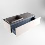 Mondiaz ERIN 120cm badmeubelset onderkast kleur Underlayment met 1 lade Wastafel RIDGE links 1 kraangat kleur Dark grey ERIN12151 - Thumbnail 5