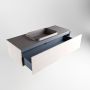 Mondiaz ERIN 120cm badmeubelset onderkast kleur Underlayment met 1 lade Wastafel RIDGE midden zonder kraangaten kleur Dark grey ERIN12147 - Thumbnail 5