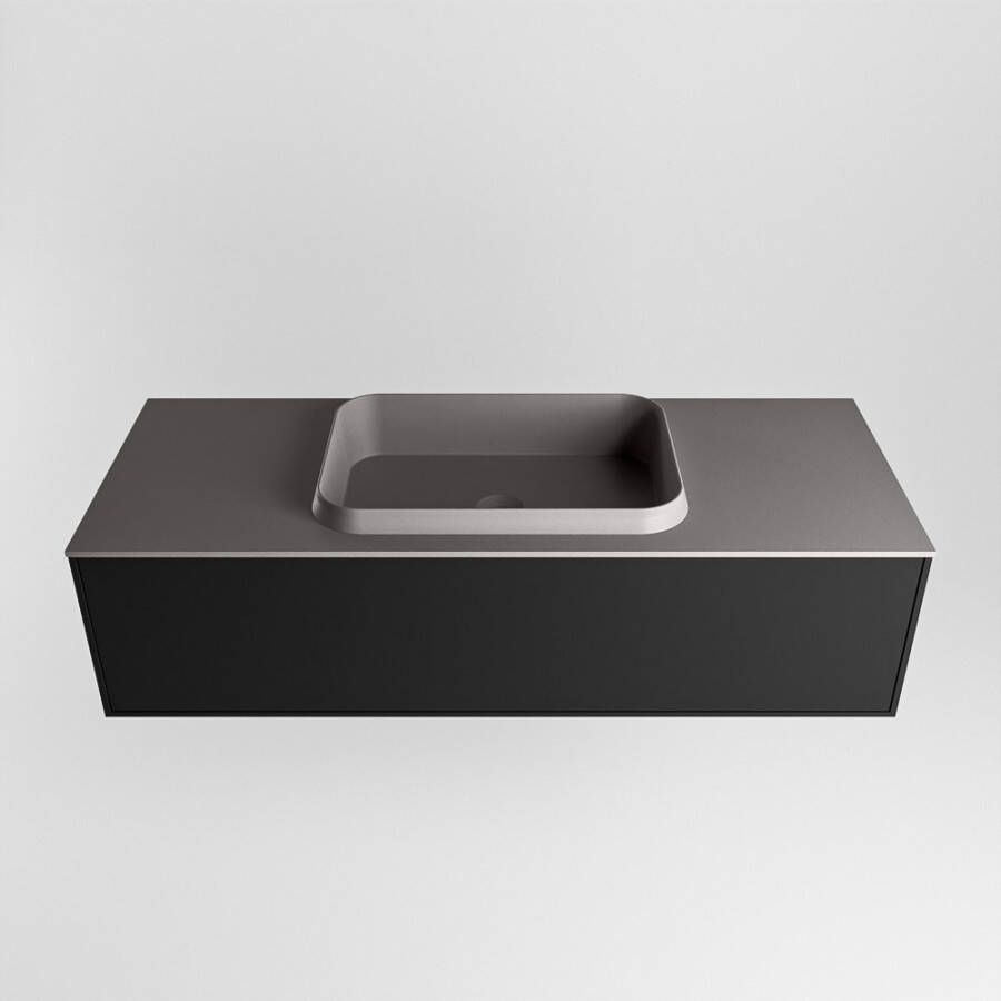 Mondiaz Erin badmeubel 120cm Urban Ridge wastafel Dark Grey Midden zonder kraangat