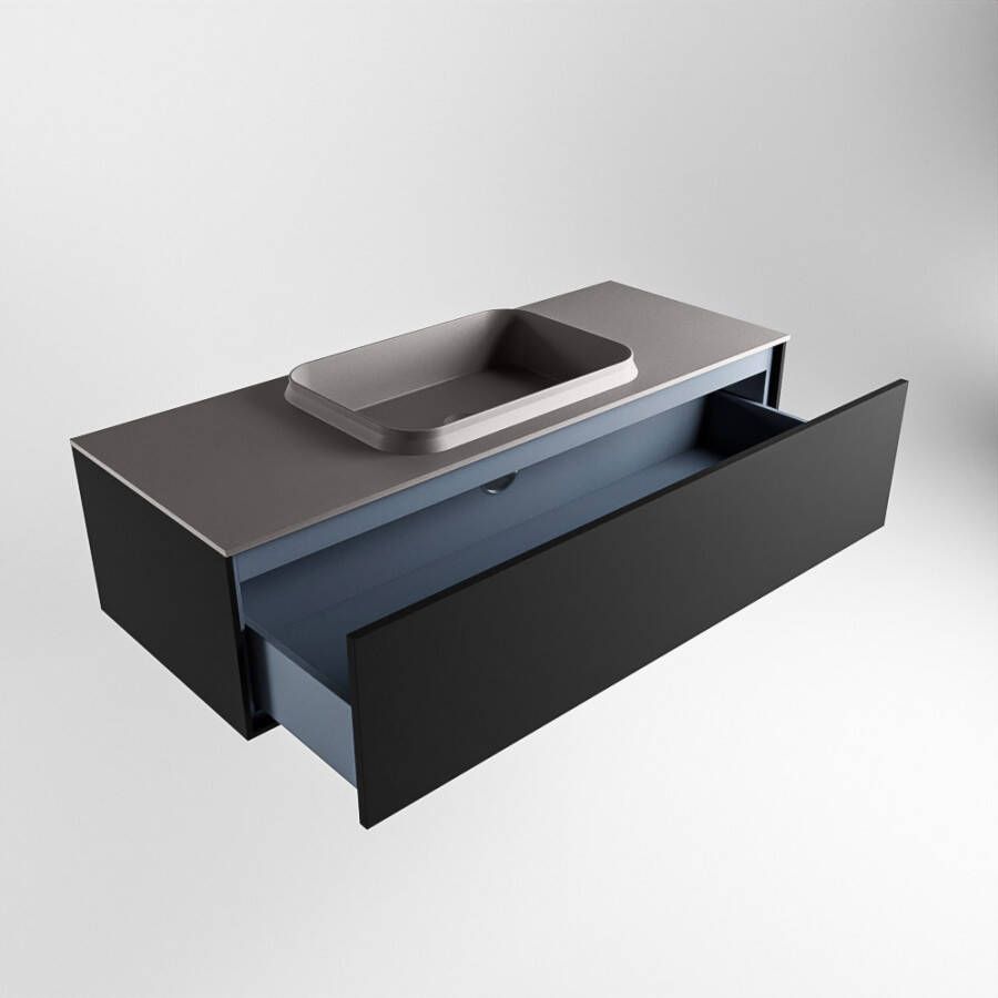 Mondiaz Erin badmeubel 120cm Urban Ridge wastafel Dark Grey Midden zonder kraangat