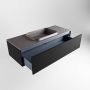 Mondiaz ERIN 120cm badmeubelset onderkast kleur Urban met 1 lade Wastafel RIDGE midden zonder kraangaten kleur Dark grey ERIN11535 - Thumbnail 5
