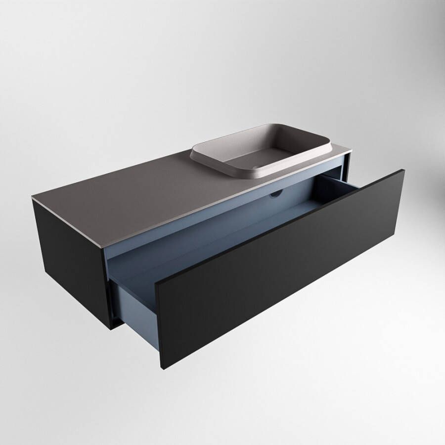 Mondiaz Erin badmeubel 120cm Urban Ridge wastafel Dark Grey Rechts met 1 kraangat
