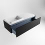 Mondiaz ERIN 120cm badmeubelset onderkast kleur Urban met 1 lade Wastafel RIDGE links 1 kraangat kleur Talc ERIN10043 - Thumbnail 5
