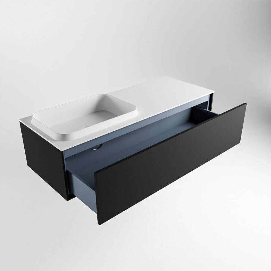 Mondiaz Erin badmeubel 120cm Urban Ridge wastafel Talc Links zonder kraangat
