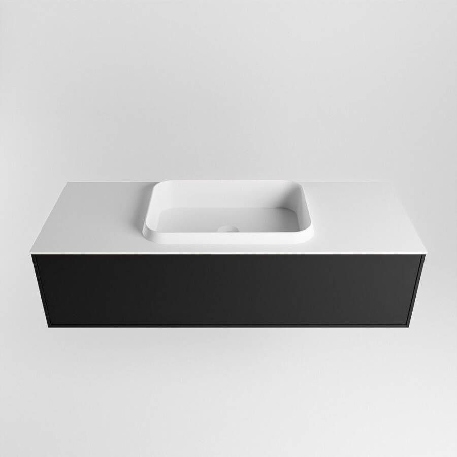 Mondiaz Erin badmeubel 120cm Urban Ridge wastafel Talc Midden zonder kraangat