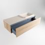 Mondiaz ERIN 120cm badmeubelset onderkast kleur Washed oak met 1 lade Wastafel RIDGE rechts 1 kraangat kleur Linen ERIN12934 - Thumbnail 5