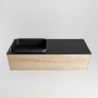 Mondiaz Badkamermeubelset Erin 120 cm met 1 Lade met RIDGE Wastafel Links Urban met 1 kraangat Greeploos Mat Washed Oak - Thumbnail 4