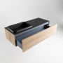Mondiaz Badkamermeubelset Erin 120 cm met 1 Lade met RIDGE Wastafel Links Urban Zonder Kraangaten Greeploos Mat Washed Oak - Thumbnail 5